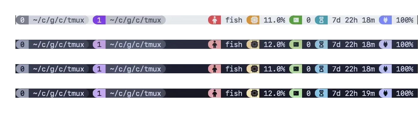 Catppuccin for Tmux demo snapshot